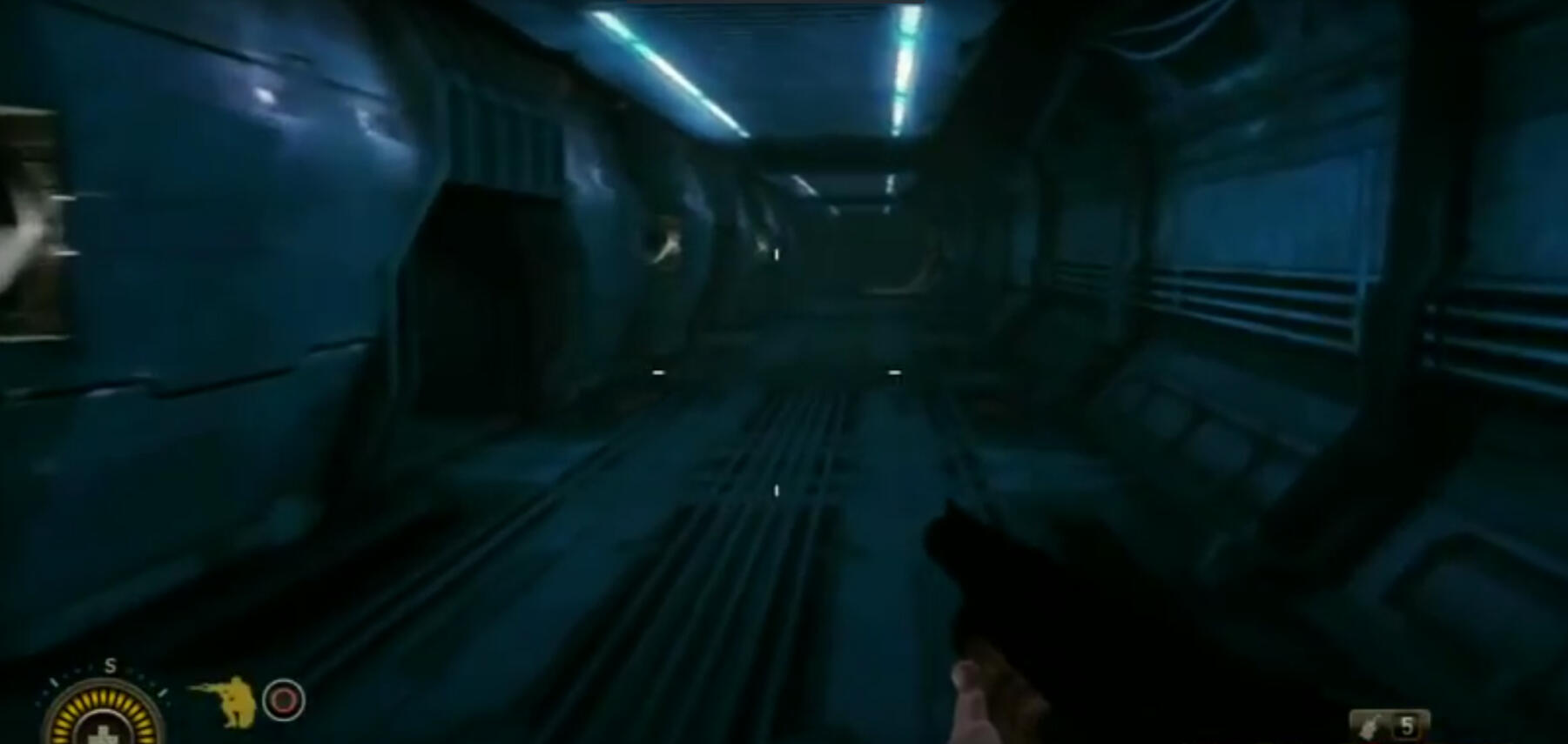 A graphic showing a side view of the character, his gun and the cone, plus the position of the gun in 1P space (up near his eyes) which creates a gap between the gun barrel and the cone origin.